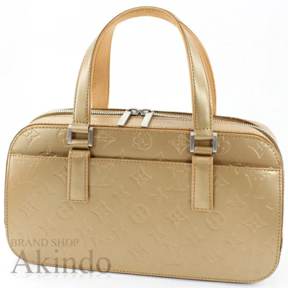 Louis Vuitton Monogram Matte Shelton Ambre Gold Leather Handbag